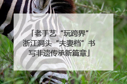 老手艺“玩跨界” 浙江洞头“夫妻档”书写非遗传承新篇章